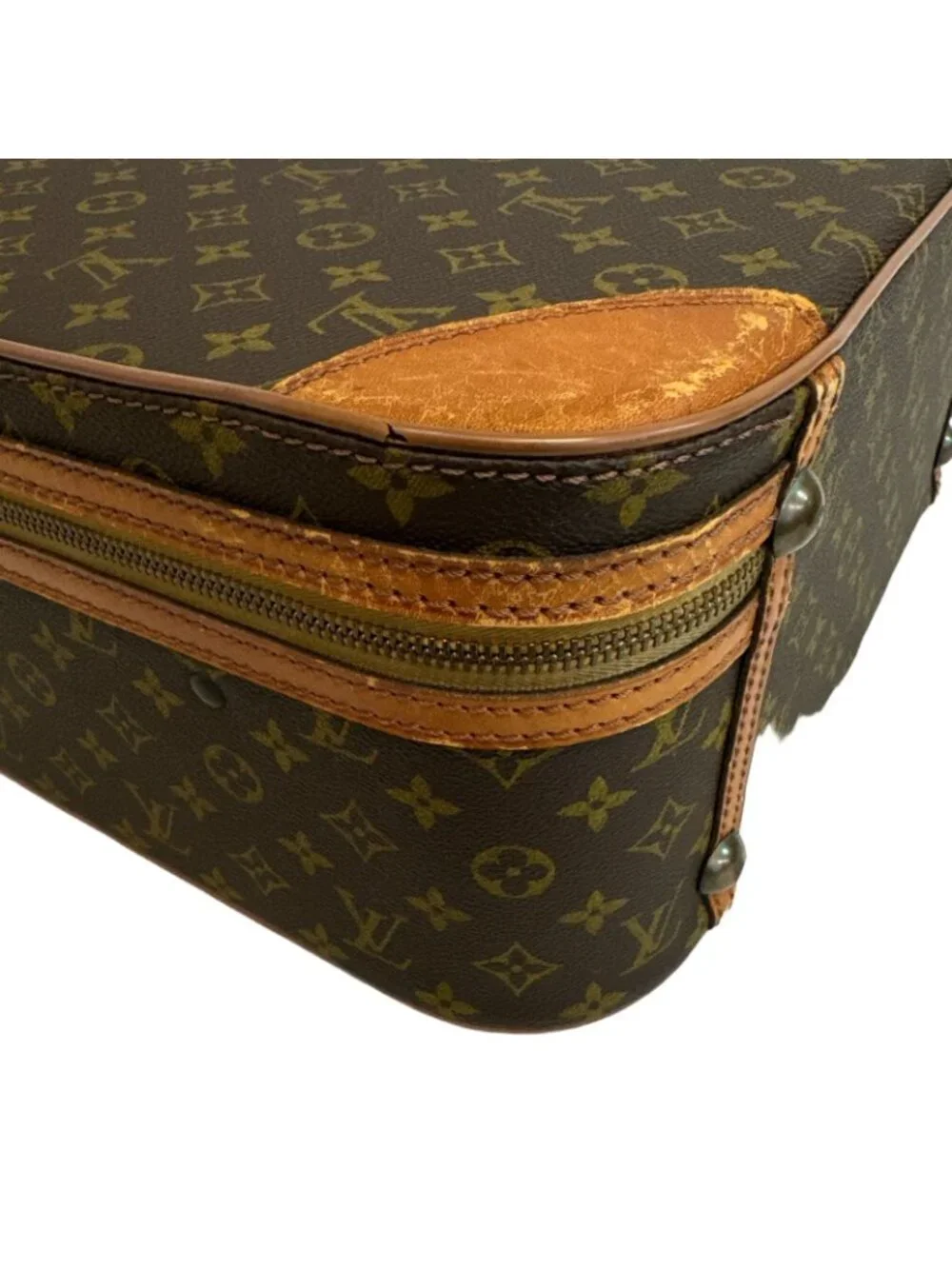 Louis Vuitton Stratos Mini Trunk Case Monogram Canvas Leather Brown
